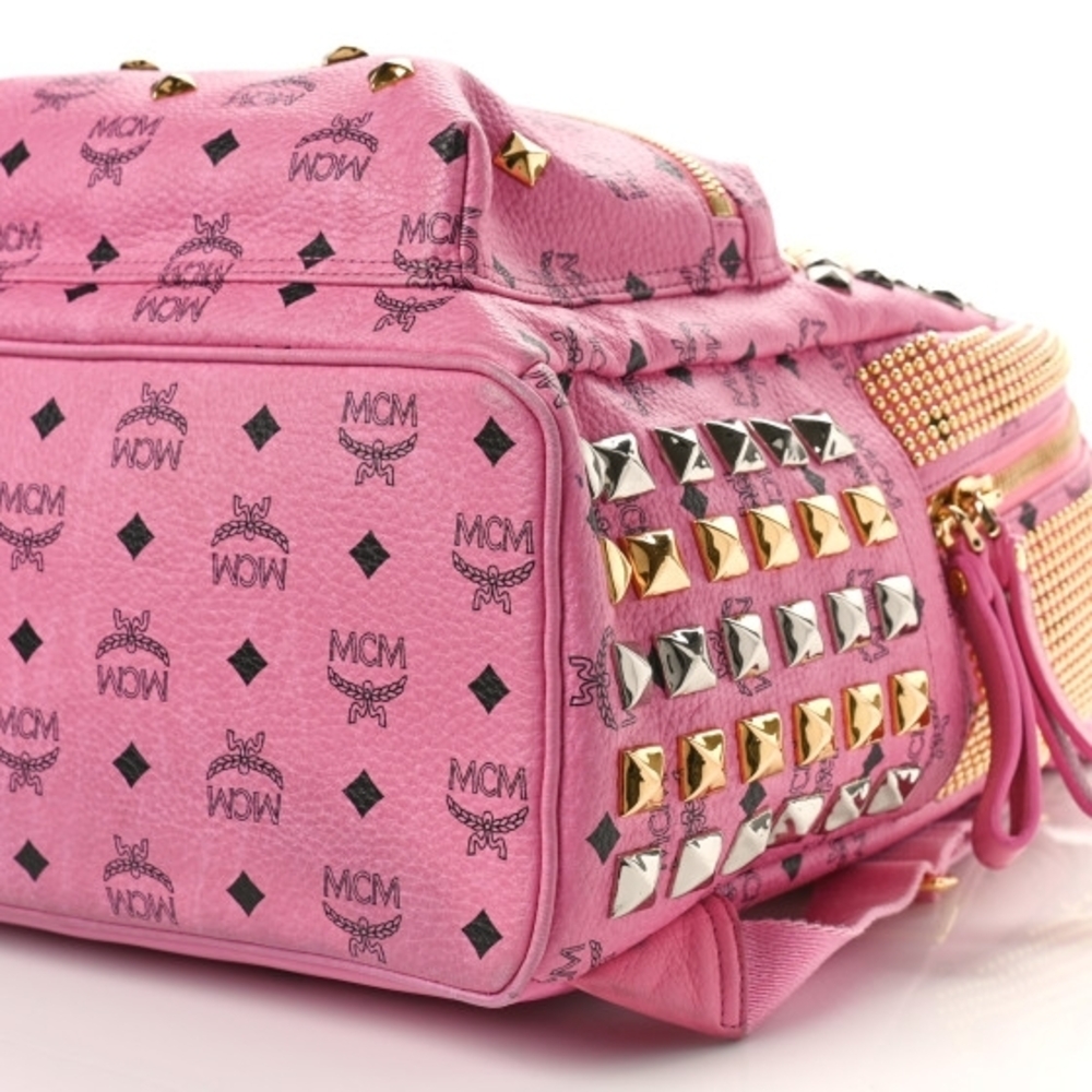 MCM Pink Studded Backpack - Picture 5 of 5